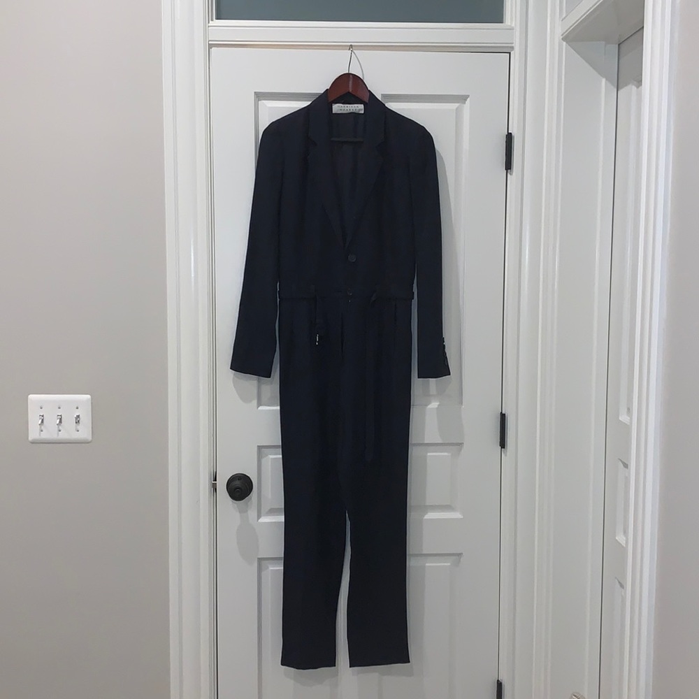 Gabriela Hearst navy jumpsuit